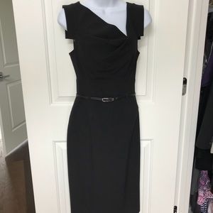Black Halo Jackie O Belted Dress Black XS